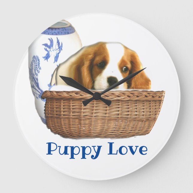 Grande Horloge Ronde Chiens de chiots (Recto)