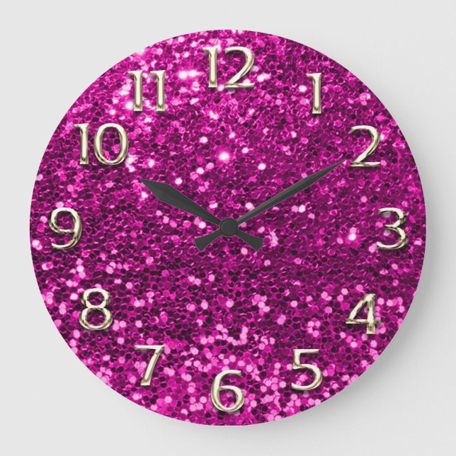 Grande Horloge Ronde Chiffres arabes Champaigne de parties (Recto)