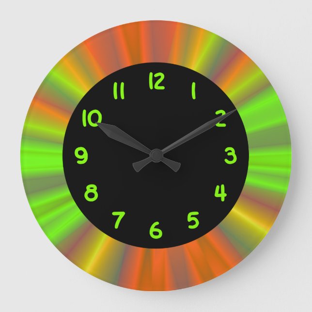 Grande Horloge Ronde Chiffres de Chartreuse Cercle noir (Recto)
