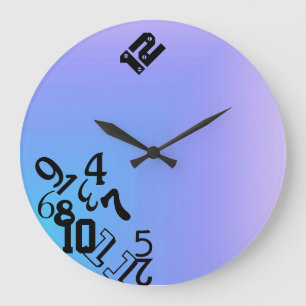 Grande Horloge Ronde Chiffres en chute