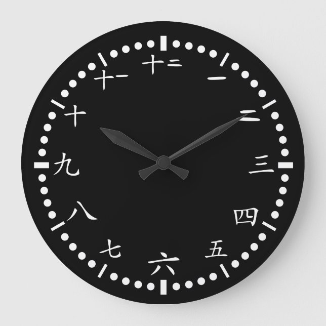 Grande Horloge Ronde Chinese Japanese numbers background (Recto)
