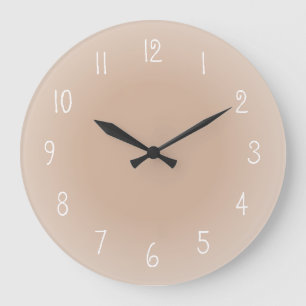 Grande Horloge Ronde Choix de couleur de conception givré par beige