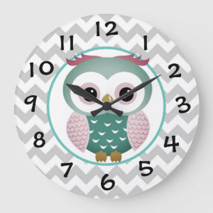 Grande Horloge Ronde Chouette