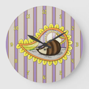 Grande Horloge Ronde Chrissy l'horloge du hérisson