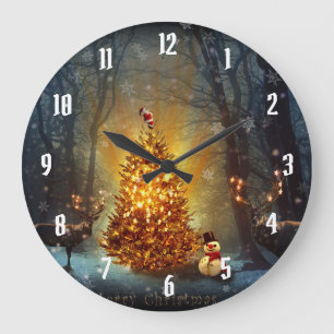 Grande Horloge Ronde Christmas Forest.
