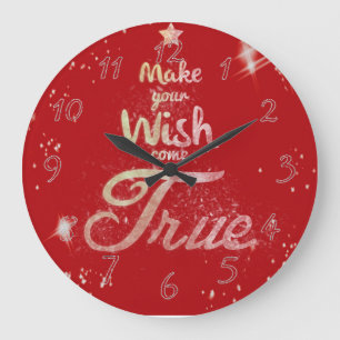 Grande Horloge Ronde Christmas wish come vrai
