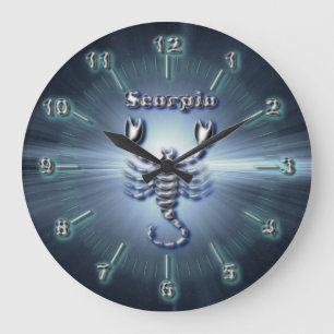 Grande Horloge Ronde Chrome Scorpio
