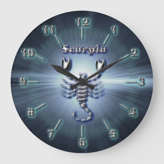 Grande Horloge Ronde Chrome Scorpio (Recto)
