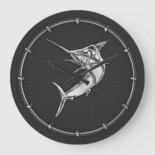 Grande Horloge Ronde Chromes marlin on carbon fiber