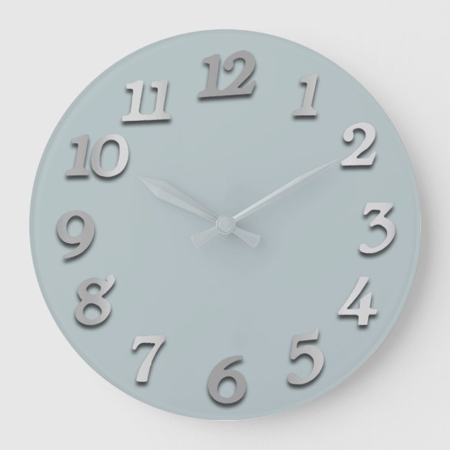 Grande Horloge Ronde Ciel bleu pâle (Recto)