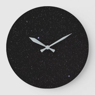 Grande Horloge Ronde Ciel nocturne avec étoiles