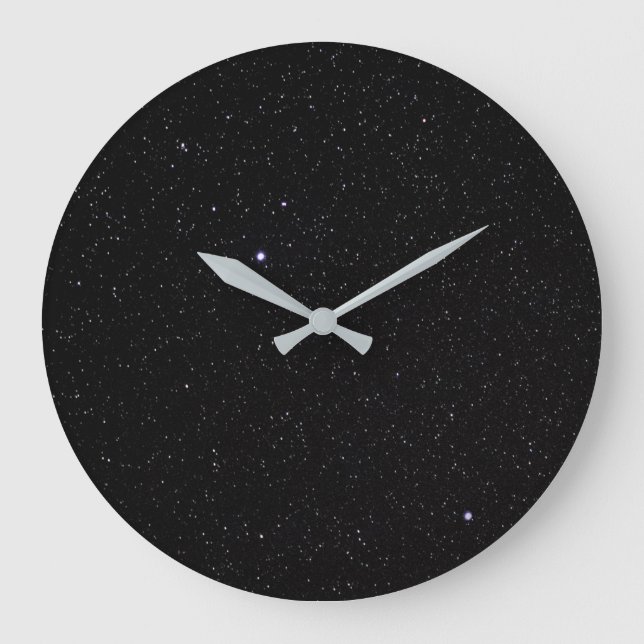 Grande Horloge Ronde Ciel nocturne avec étoiles (Recto)