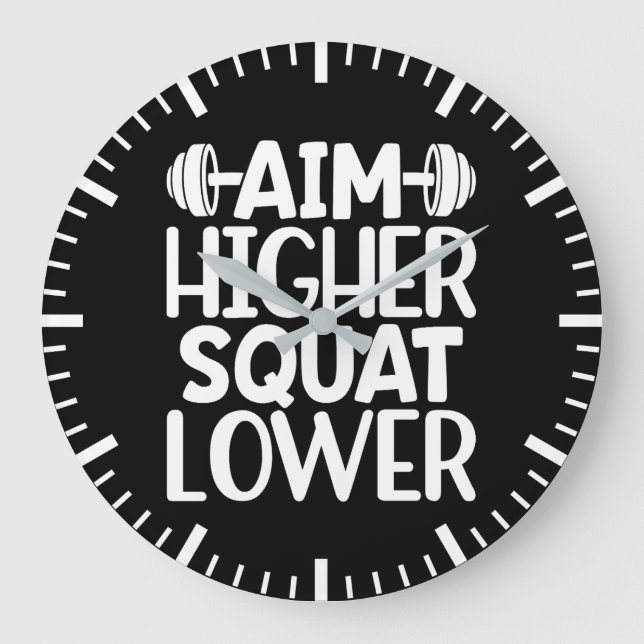Grande Horloge Ronde Cime Supérieure Squat Inférieur - Gym entraînement (Recto)
