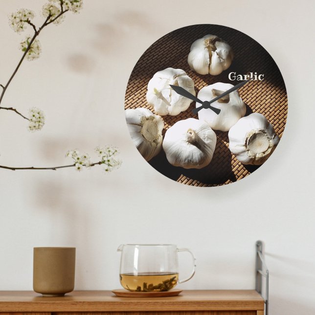 Grande Horloge Ronde Cinq gousses entières d'ail (Créateur téléchargé)
