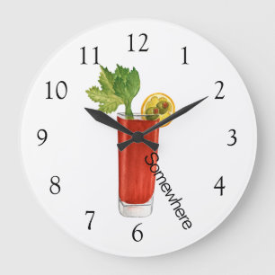 Grande Horloge Ronde Cinq Heures Quelque Part Bloody Mary Cocktail