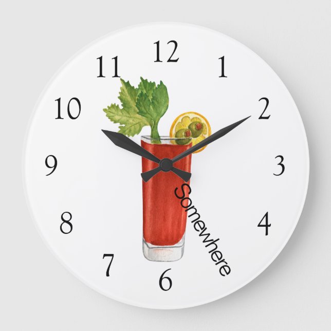 Grande Horloge Ronde Cinq Heures Quelque Part Bloody Mary Cocktail (Recto)