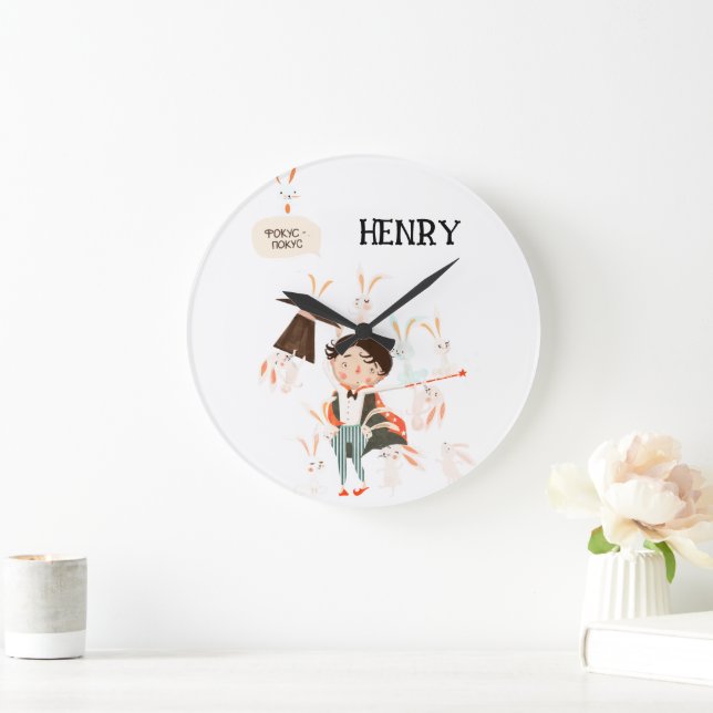 Grande Horloge Ronde Cirque Thème Nourriture Décor (Maison)