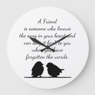 Grande Horloge Ronde Citation de l'ami Chanson dans votre coeur et oise