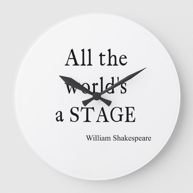 Grande Horloge Ronde Citation de Shakespeare Toutes les citations du mo (Recto)