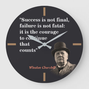 Grande Horloge Ronde Citation De Winston Churchill Sur Le Courage