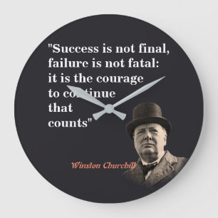 Grande Horloge Ronde Citation De Winston Churchill Sur Le Courage