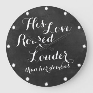 Grande Horloge Ronde Citations de tableau noir