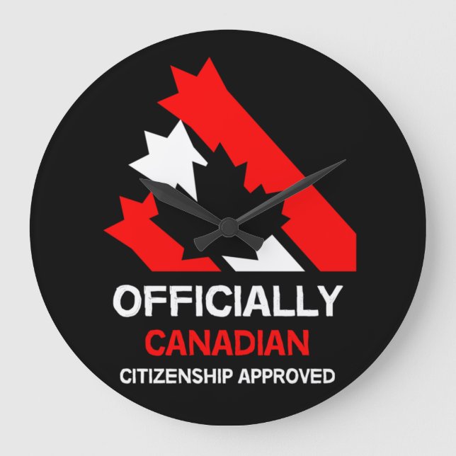Grande Horloge Ronde Citoyenneté canadienne | Cadeau | Mug de fête (Recto)