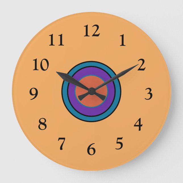 Grande Horloge Ronde Citron soleil/or avec Cerice Purple Center (Recto)