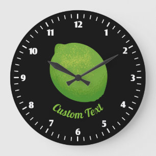 Grande Horloge Ronde Citron vert
