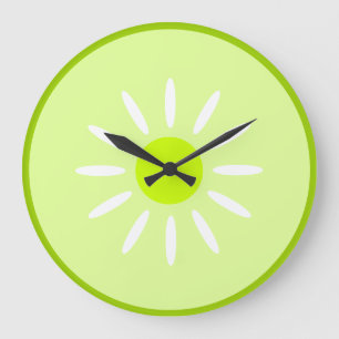 Grande Horloge Ronde Citron vert