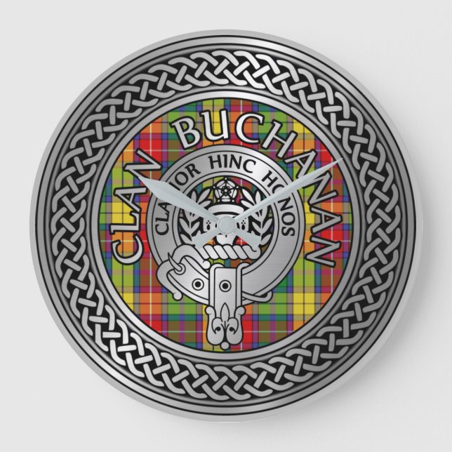 Grande Horloge Ronde Clan Buchanan Crest & Tartan Knot (Recto)