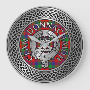Grande Horloge Ronde Clan Donnachaidh   Robertson Crest & Tartan Knot
