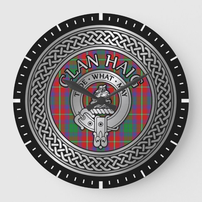 Grande Horloge Ronde Clan Haig Crest & Tartan Knot (Recto)