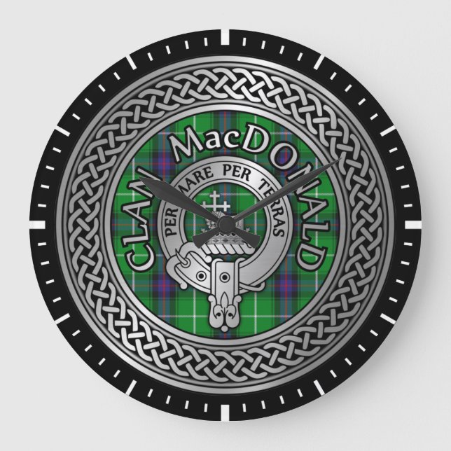 Grande Horloge Ronde Clan MacDonald Crest & Tartan Knot (Recto)