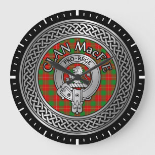 Grande Horloge Ronde Clan MacFie Crest & Tartan Knot