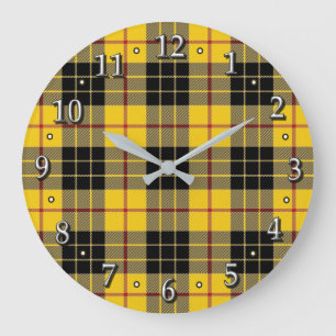 Grande Horloge Ronde Clan MacLeod de Lewis Tartan Scottish Dream Clock