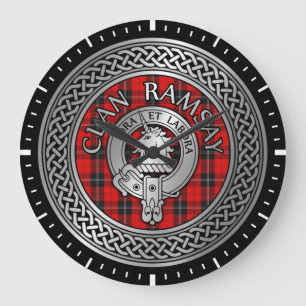 Grande Horloge Ronde Clan Ramsay Crest & Tartan Knot