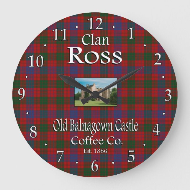 Grande Horloge Ronde Clan Ross Old Balnagown Castle Coffee Co. (Recto)