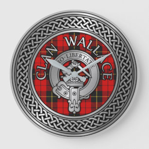 Grande Horloge Ronde Clan Wallace Crest & Tartan Knot