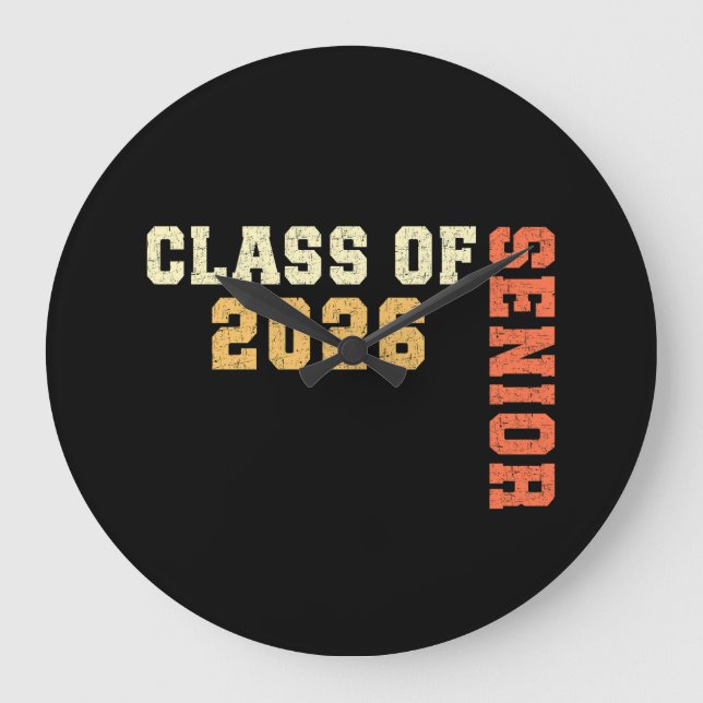 Grande Horloge Ronde Classe de 2026 Terminale 2026 Remise des diplômes  (Recto)