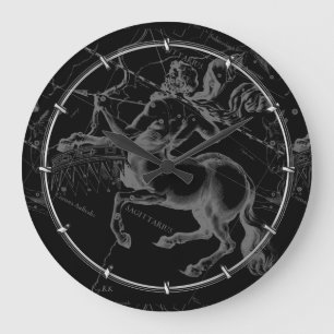Grande Horloge Ronde Classe de constellation du Sagittaire Gravure élég