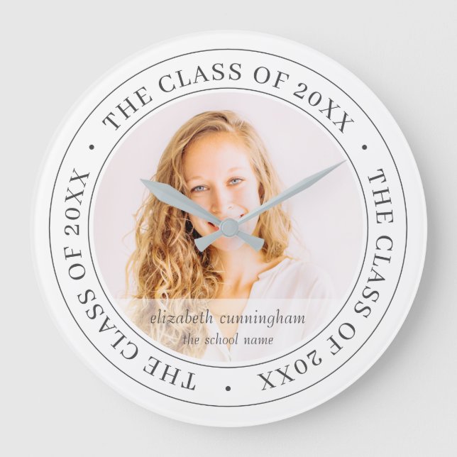 Grande Horloge Ronde Classe d'études supérieures de 20XX Simple moderne (Recto)