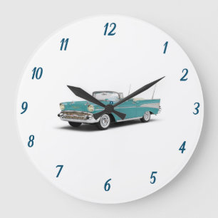 GRANDE HORLOGE RONDE ****CLASSIQUE 57 CHEVY**** FERMETURE