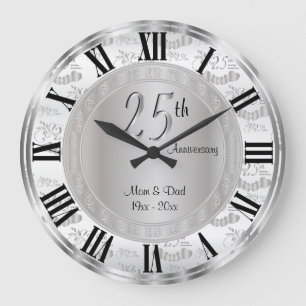 Grande Horloge Ronde Classy 25th Silver Anniversary