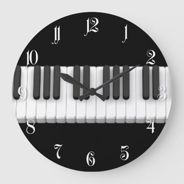 Grande Horloge Ronde Clavier pour piano (Recto)