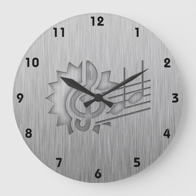 Grande Horloge Ronde Clé en métal (Recto)
