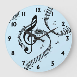 Grande Horloge Ronde Climactic G Clef Blue