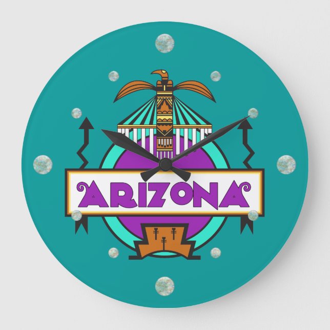 Grande Horloge Ronde Clock Arizona Totem (Recto)