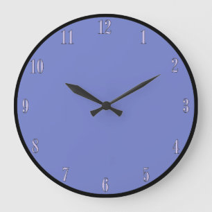 Grande Horloge Ronde Clock bleu de Périwinkle