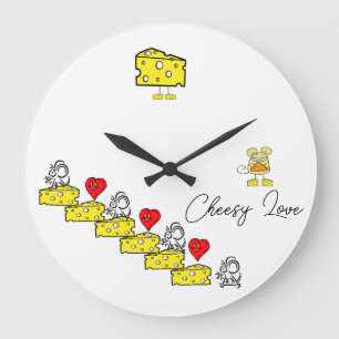 Grande Horloge Ronde Clock cheesy love